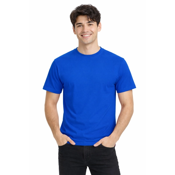 T-shirt męski PREMIUM z krótkim rękawem chabrowy 100% bawełna 190g roz. L